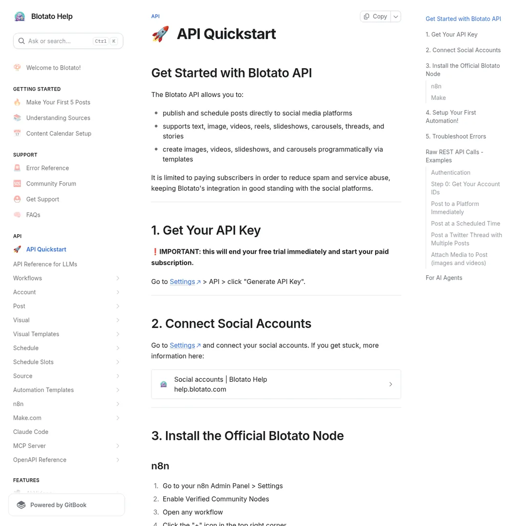 Blotato API documentation