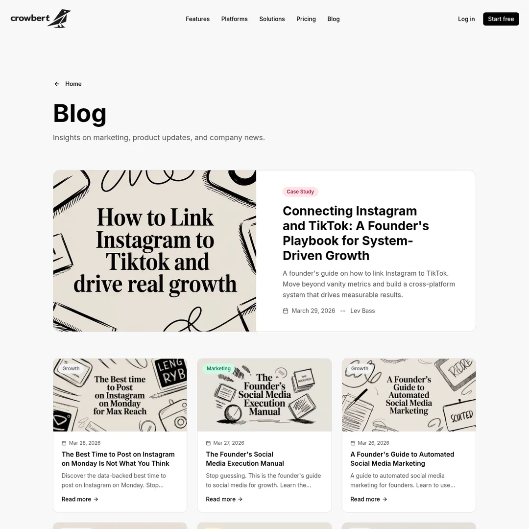 Crowbert blog and content insights