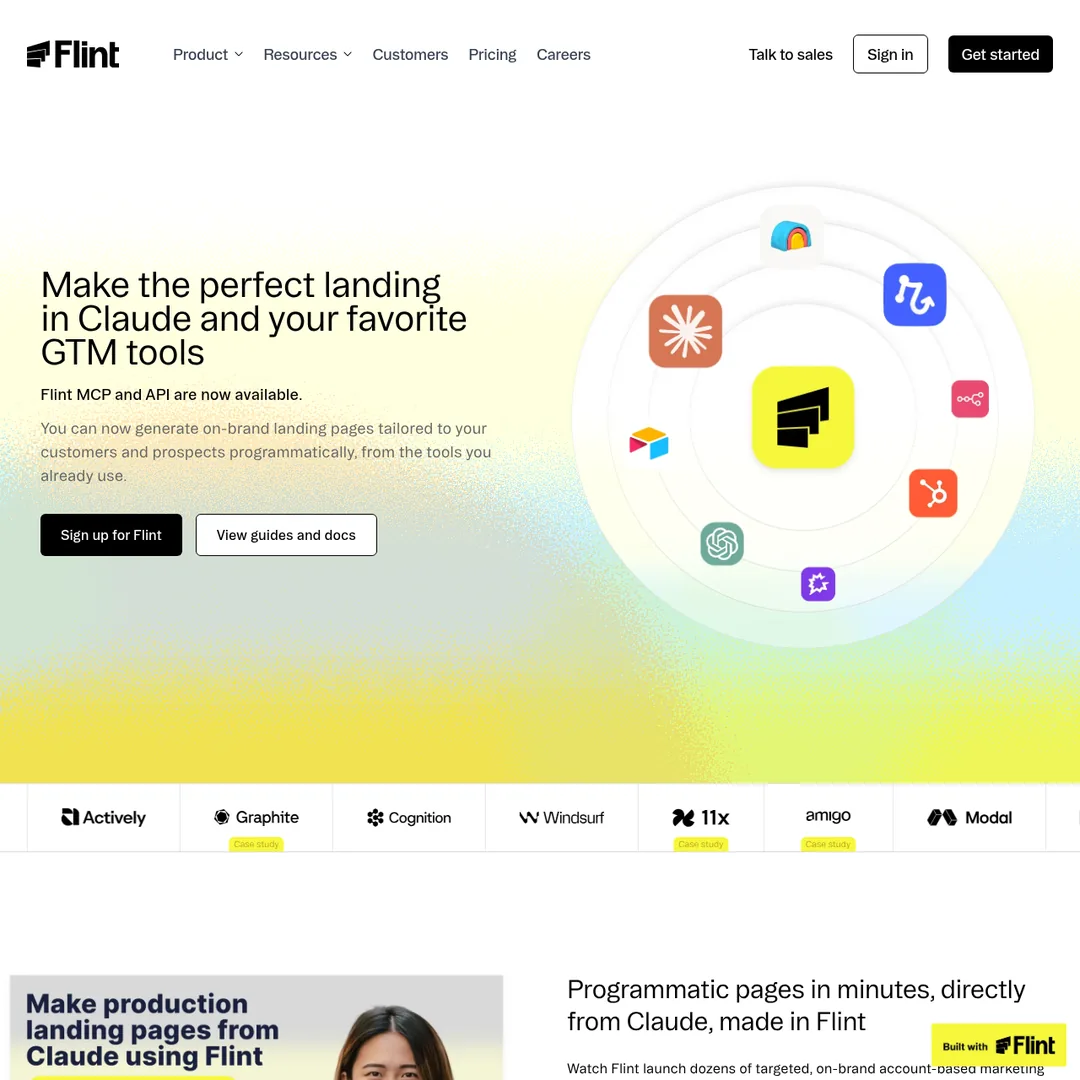 Flint API and MCP page
