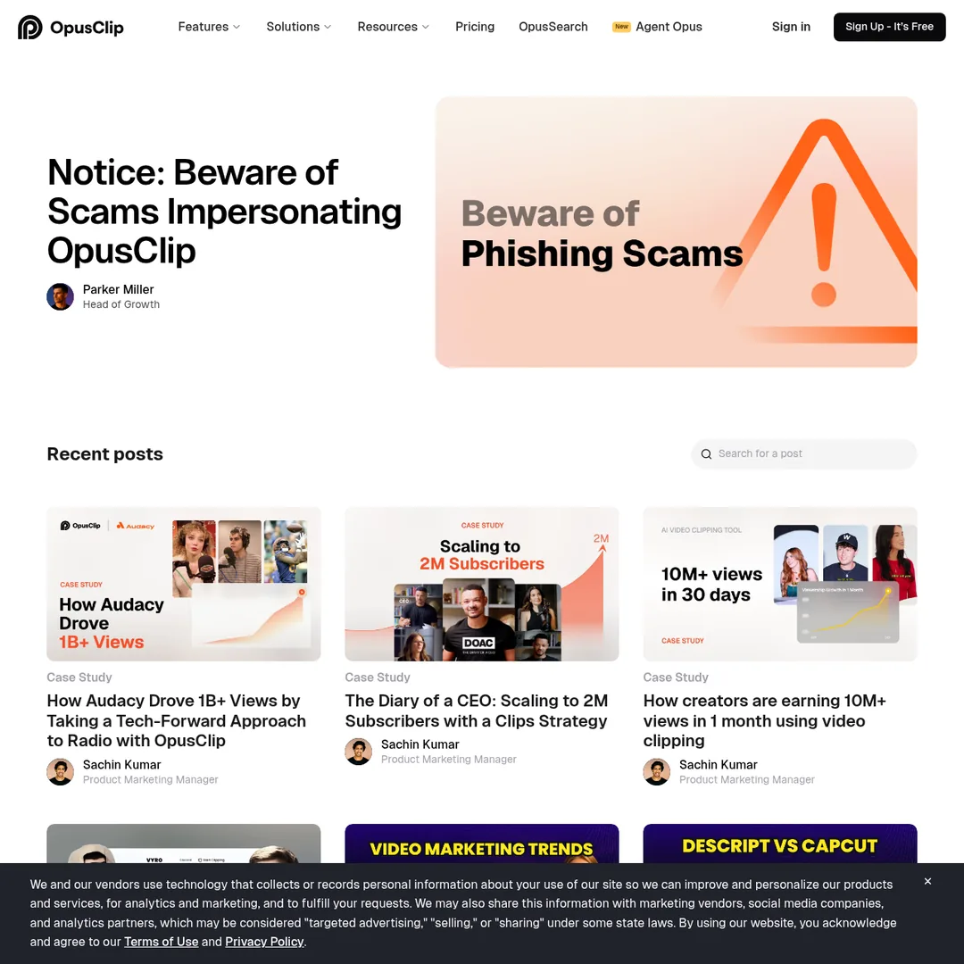 Opus Clip blog and resources