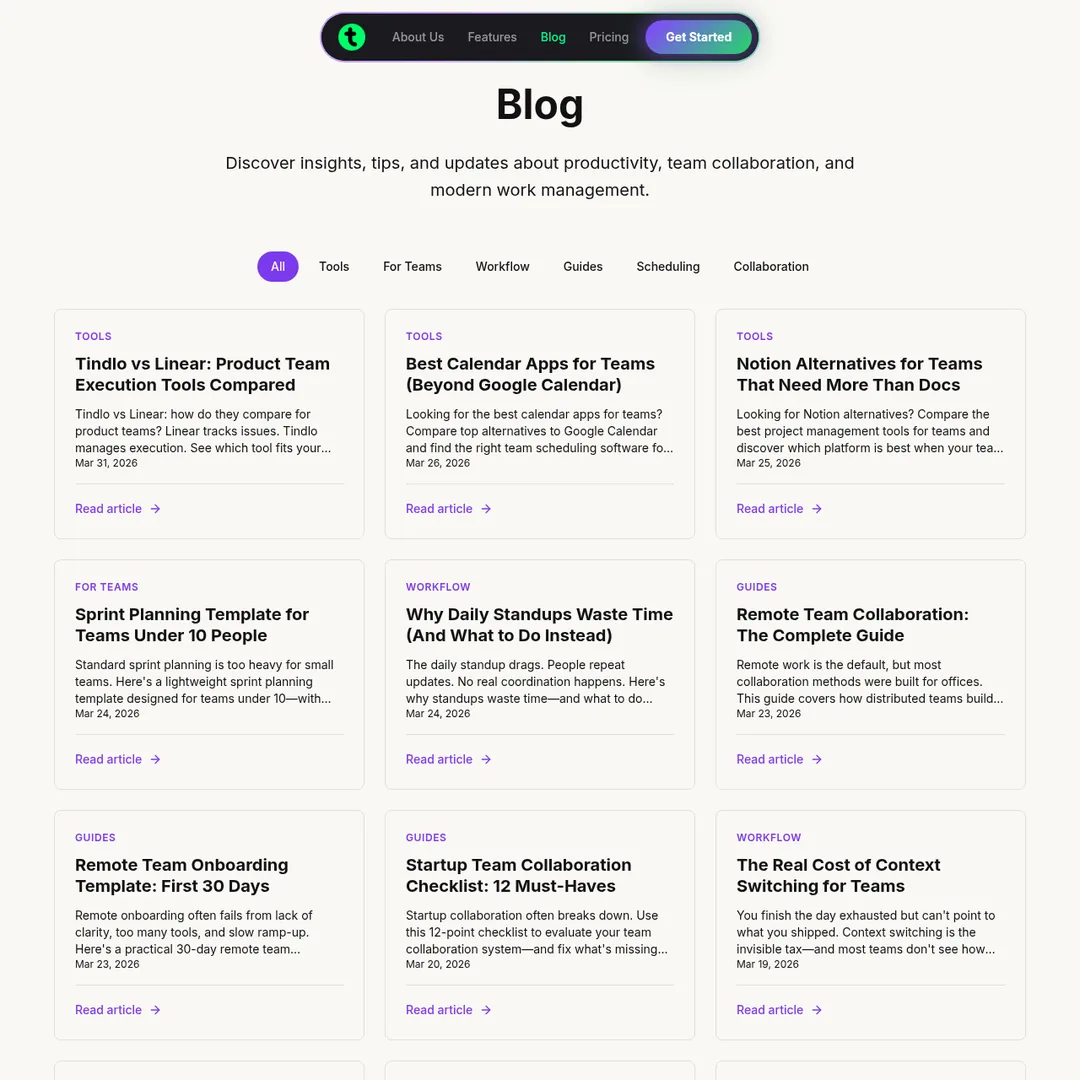 Tindlo blog and insights