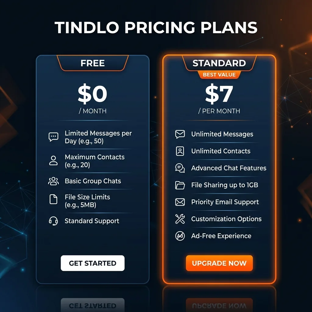 Tindlo pricing plans comparison infographic